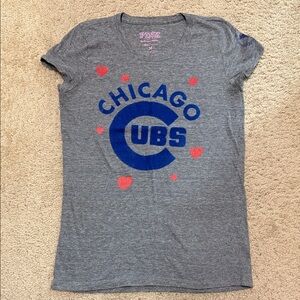Pink MLB Chicago Cubs Gray tee Sz Med